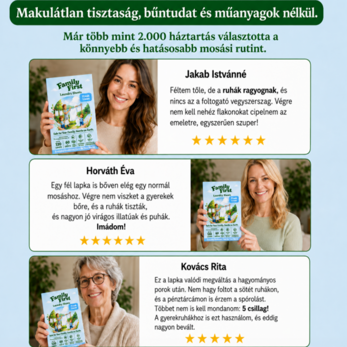 Környezetbarát mosólap (120db)